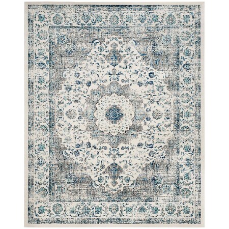 Safavieh Evoke Power Loomed Runner Area Rug, Grey and Ivory - 2 ft.-2 in. x 19 ft. EVK220D-219